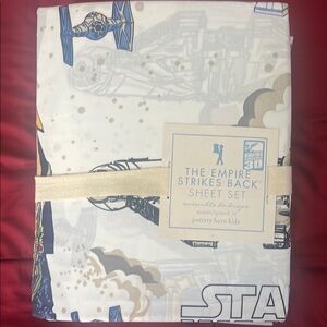 Pottery Barn Kids Empire Strikes Back Sheet Set - Blue and White